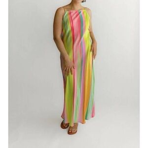 FRNCH Multicolor Striped Maxi Dress